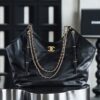 God Factory Chanel 25S Tote Shopping Bag Small Black HAAS Leather Retro 24K Gold Size 31*47*11cm
