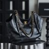 God Factory Chanel 25S Tote Shopping Bag Small Black HAAS Leather Retro 24K Gold Size 31*47*11cm