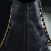 God Factory Chanel 25S Tote Shopping Bag Small Black HAAS Leather Retro 24K Gold Size 31*47*11cm