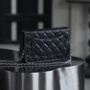 God Factory Chanel Woc Wallet on Chain Black HAAS Leather PHW Size 12*19.3*3.5cm
