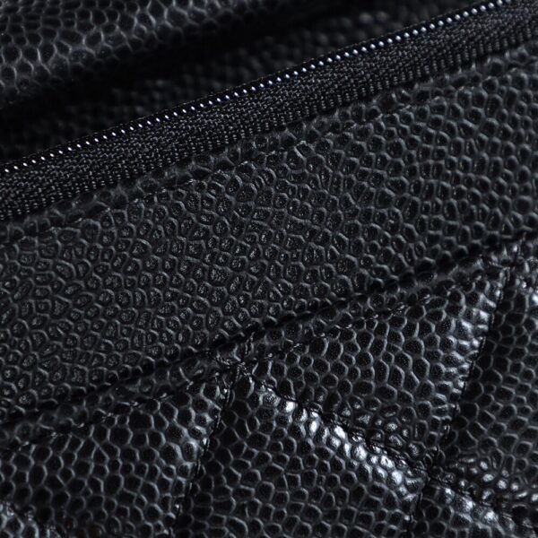 God Factory Chanel Woc Wallet on Chain Black HAAS Leather PHW Size 12*19.3*3.5cm