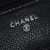 God Factory Chanel Woc Wallet on Chain Black HAAS Leather PHW Size 12*19.3*3.5cm