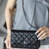 God Factory Chanel Woc Wallet on Chain Black HAAS Leather PHW Size 12*19.3*3.5cm