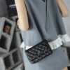 God Factory Chanel Woc Wallet on Chain Black HAAS Leather PHW Size 12*19.3*3.5cm