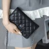 God Factory Chanel Woc Wallet on Chain Black HAAS Leather PHW Size 12*19.3*3.5cm