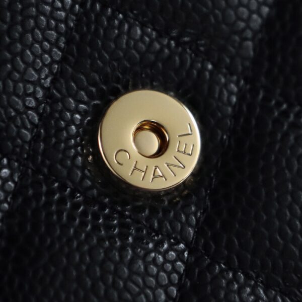 God Factory Chanel Woc Wallet on Chain Black HAAS Leather PHW Size 12*19.3*3.5cm