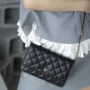 God Factory Chanel Woc Wallet on Chain Black HAAS Leather PHW Size 12*19.3*3.5cm