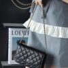 God Factory Chanel Woc Wallet on Chain Black HAAS Leather PHW Size 12*19.3*3.5cm