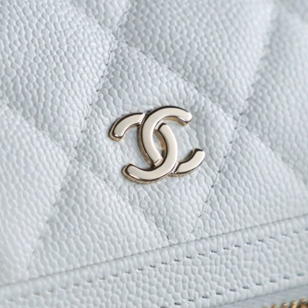 God Factory Chanel 25P Mini Bowling Bag White 14K Gold Pale HAAS Leather Size 11.5*18.5*11cm