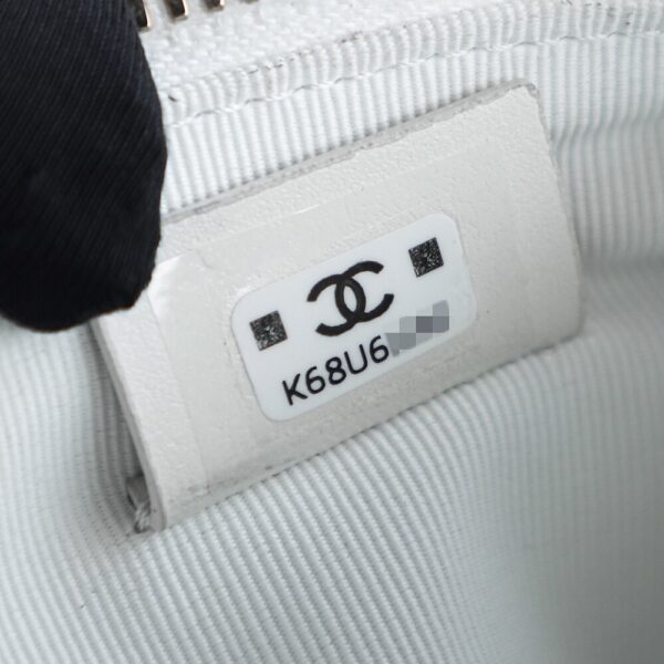 God Factory Chanel 25P Mini Bowling Bag White 14K Gold Pale HAAS Leather Size 11.5*18.5*11cm