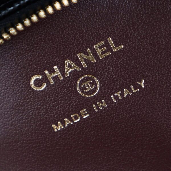 God Factory Chanel 25P Mini Bowling Bag Black 14K Gold Pale HAAS Leather Size 11.5*18.5*11cm