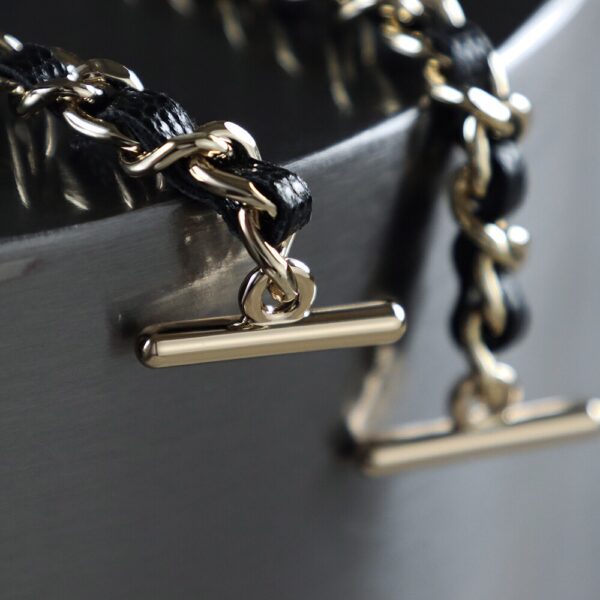 God Factory Chanel 25P Mini Bowling Bag Black 14K Gold Pale HAAS Leather Size 11.5*18.5*11cm
