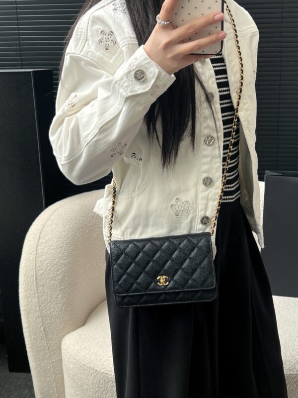 God Factory Chanel Bags Code 10095 24K Woc Size 12x19.3x3.5cm