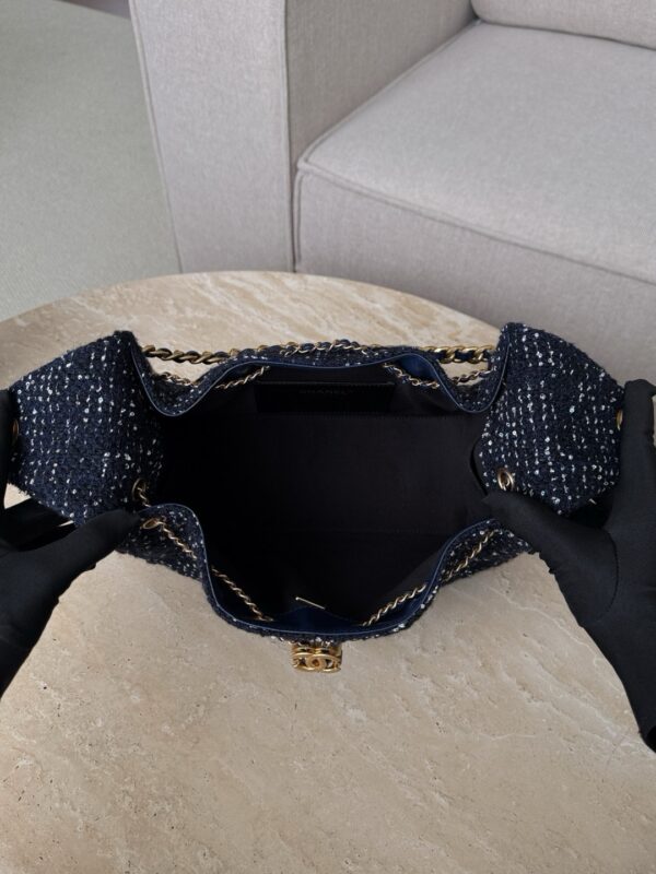 God Factory Chanel Bags Code 10416 25A Hobo Blue Small Size 26x30x14cm