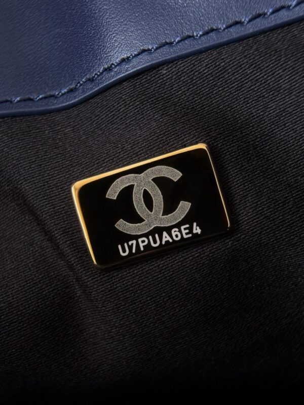 God Factory Chanel Bags Code 10416 25A Hobo Blue Small Size 26x30x14cm