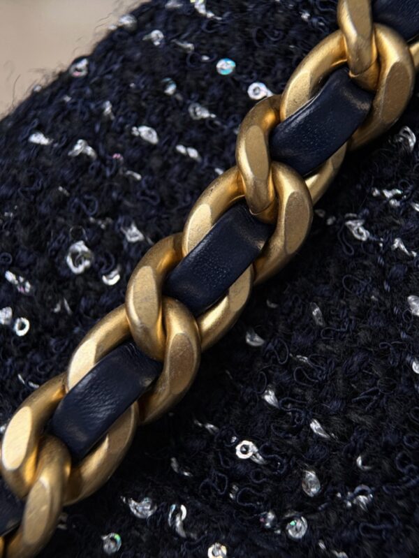 God Factory Chanel Bags Code 10416 25A Hobo Blue Small Size 26x30x14cm