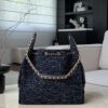 God Factory Chanel Bags Code 10415 25A Hobo Blue Medium Size 30x40x15cm