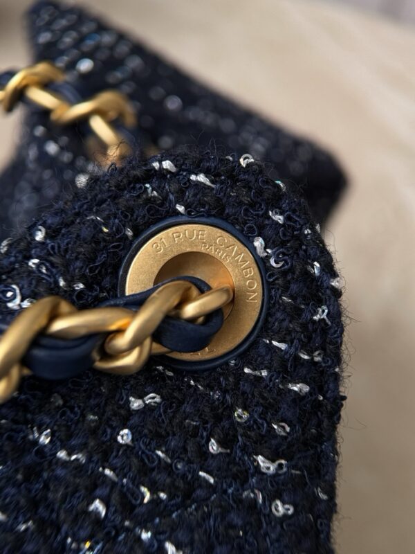 God Factory Chanel Bags Code 10415 25A Hobo Blue Medium Size 30x40x15cm