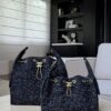 God Factory Chanel Bags Code 10415 25A Hobo Blue Medium Size 30x40x15cm