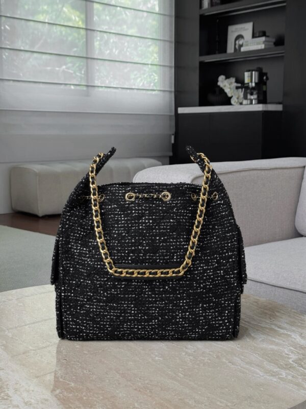 God Factory Chanel Bags Code 10417 25A Hobo Black Medium Size 30x40x15cm