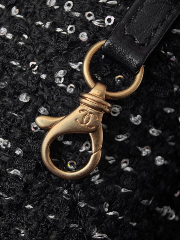 God Factory Chanel Bags Code 10417 25A Hobo Black Medium Size 30x40x15cm