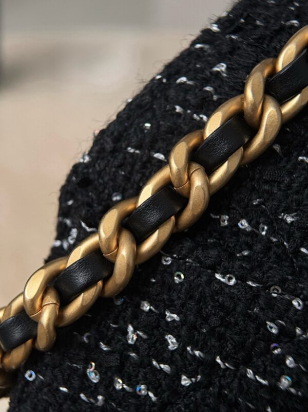 God Factory Chanel Bags Code 10417 25A Hobo Black Medium Size 30x40x15cm