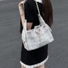God Factory Chanel Bags Code 10418 25A Hobo White Small Size 26x30x14cm