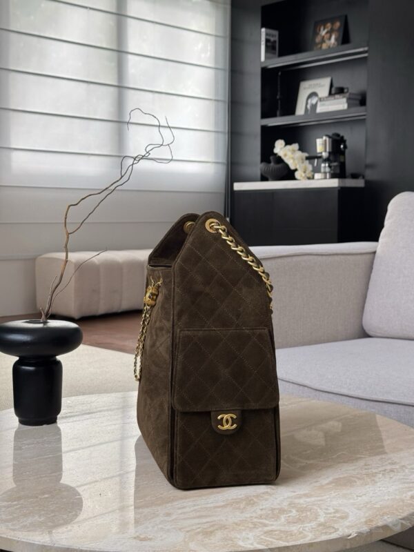 God Factory Chanel Bags Code 10444 25K Hobo Brown Medium Size 40x30x15cm