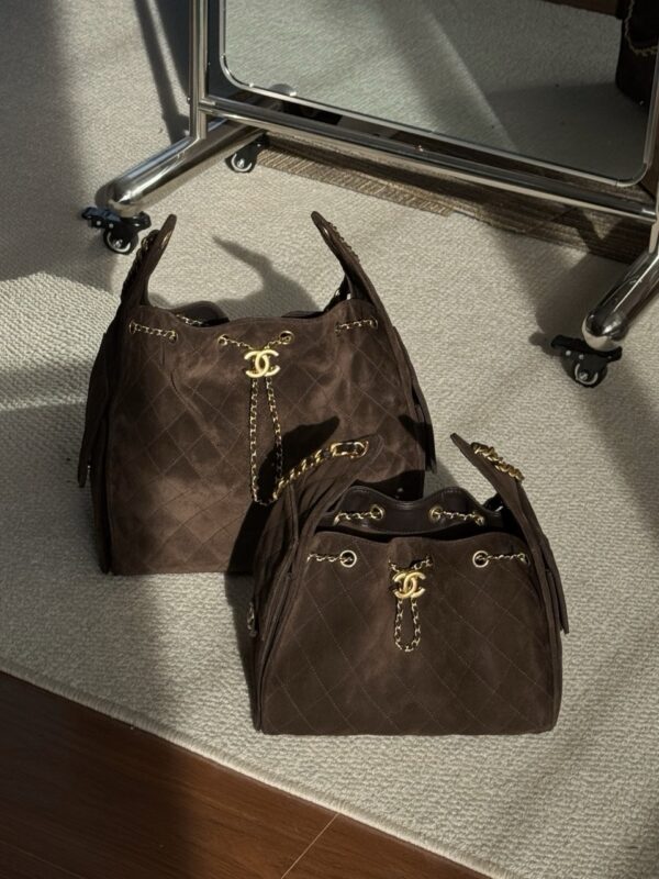 God Factory Chanel Bags Code 10444 25K Hobo Brown Medium Size 40x30x15cm