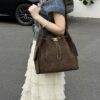 God Factory Chanel Bags Code 10444 25K Hobo Brown Medium Size 40x30x15cm