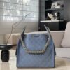 God Factory Chanel Bags Code 10443 25K Hobo Blue Medium Size 40x30x15cm