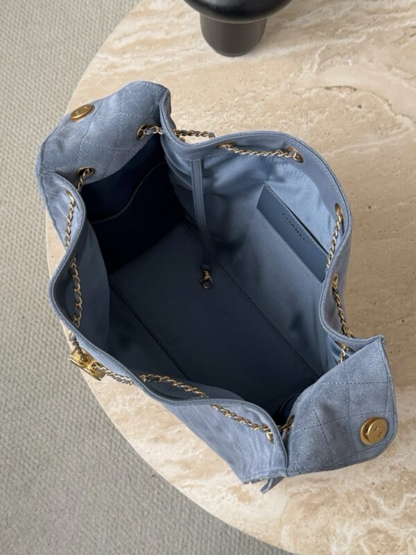 God Factory Chanel Bags Code 10443 25K Hobo Blue Medium Size 40x30x15cm