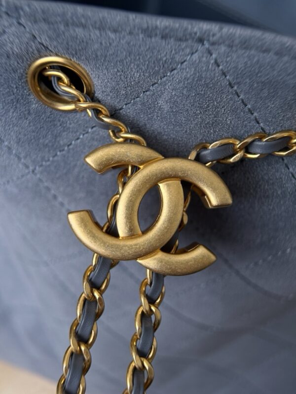 God Factory Chanel Bags Code 10443 25K Hobo Blue Medium Size 40x30x15cm