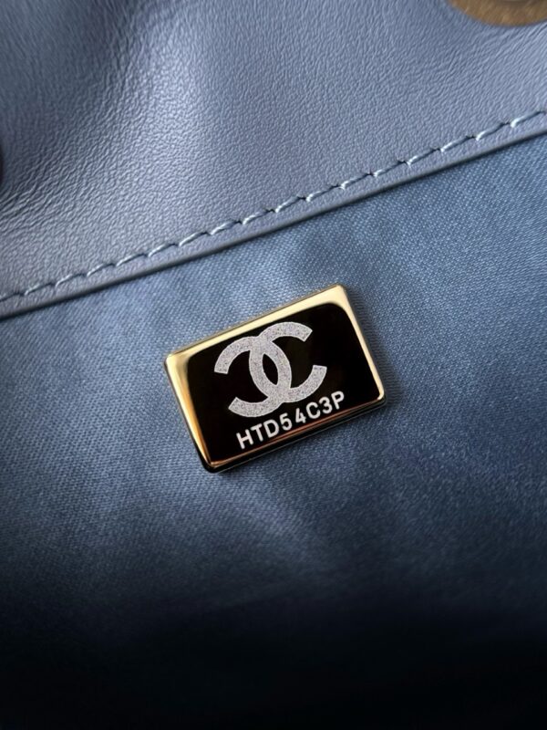 God Factory Chanel Bags Code 10443 25K Hobo Blue Medium Size 40x30x15cm