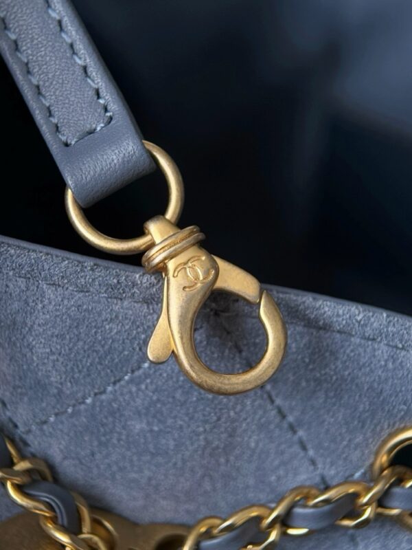 God Factory Chanel Bags Code 10443 25K Hobo Blue Medium Size 40x30x15cm