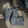 God Factory Chanel Bags Code 10443 25K Hobo Blue Medium Size 40x30x15cm