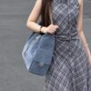 God Factory Chanel Bags Code 10443 25K Hobo Blue Medium Size 40x30x15cm