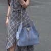God Factory Chanel Bags Code 10443 25K Hobo Blue Medium Size 40x30x15cm