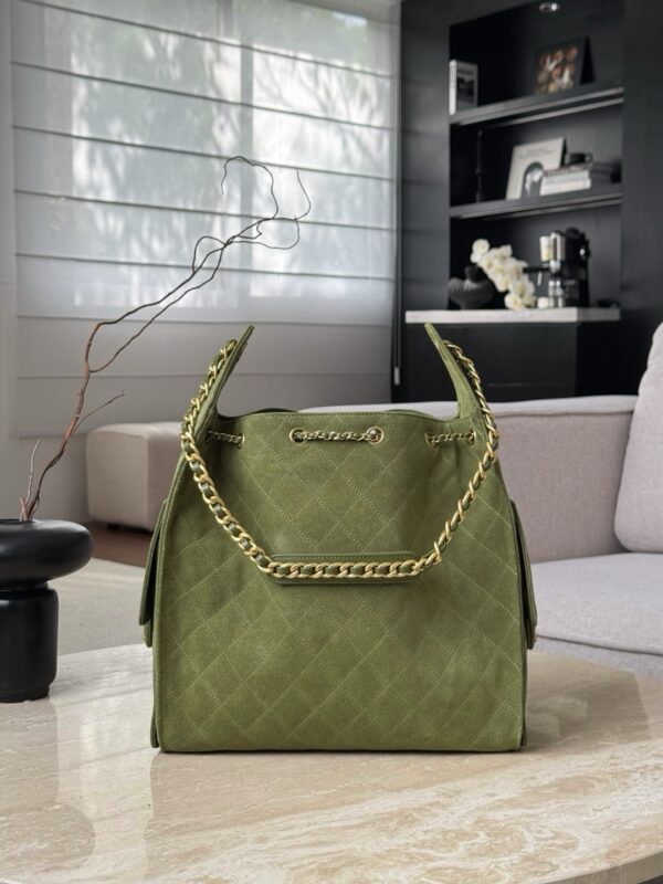 God Factory Chanel Bags Code 10442 25K Hobo Green Medium Size 40x30x15cm
