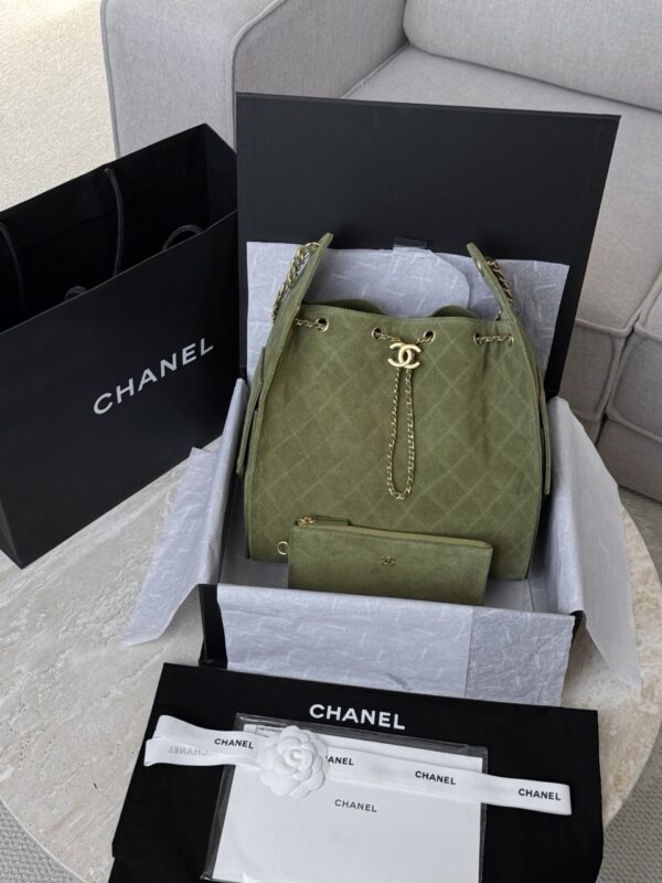 God Factory Chanel Bags Code 10442 25K Hobo Green Medium Size 40x30x15cm