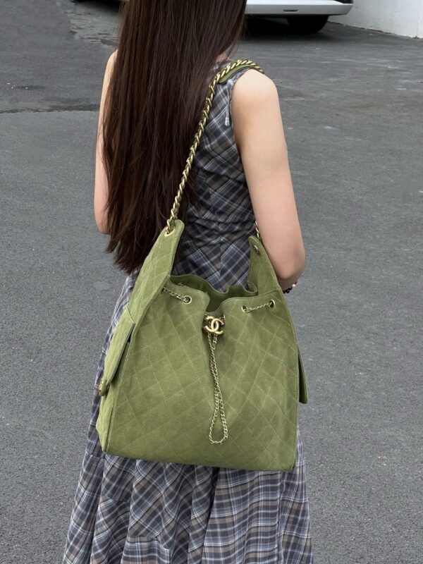 God Factory Chanel Bags Code 10442 25K Hobo Green Medium Size 40x30x15cm