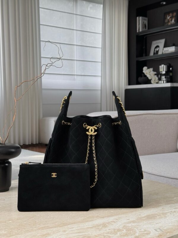 God Factory Chanel Bags Code 10441 25K Hobo Black Medium Size 40x30x15cm