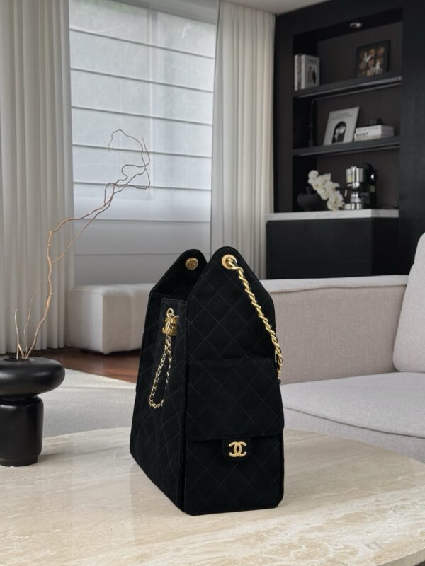 God Factory Chanel Bags Code 10441 25K Hobo Black Medium Size 40x30x15cm