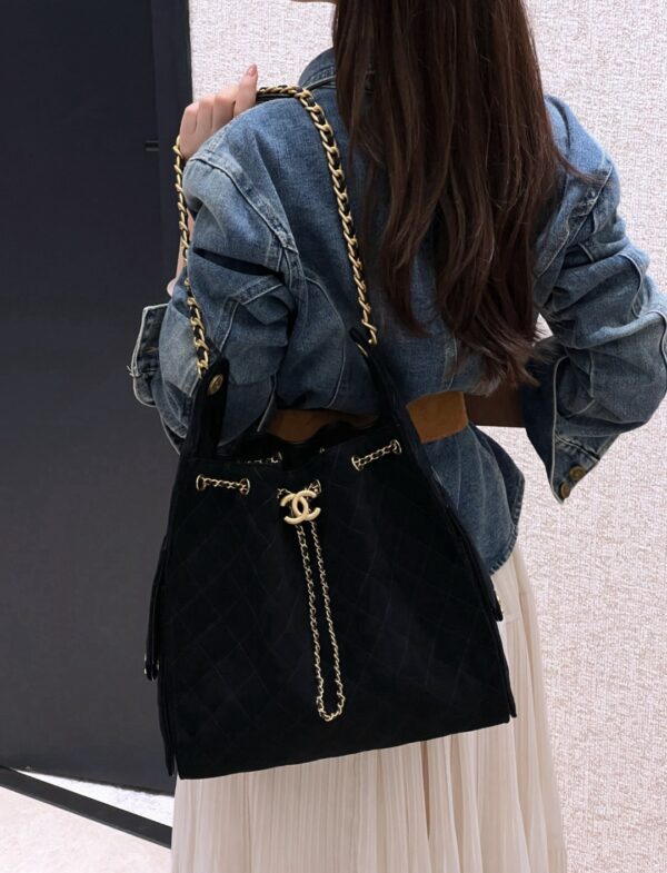 God Factory Chanel Bags Code 10441 25K Hobo Black Medium Size 40x30x15cm