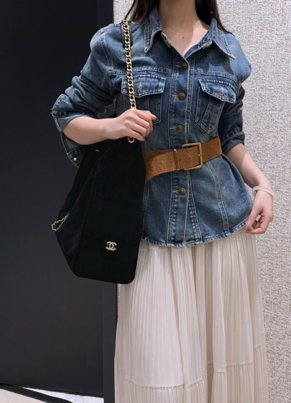 God Factory Chanel Bags Code 10441 25K Hobo Black Medium Size 40x30x15cm