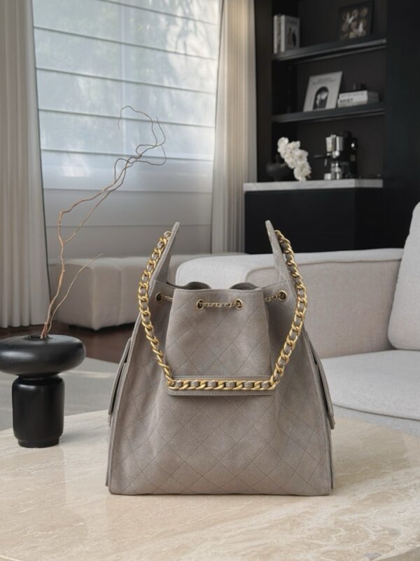 God Factory Chanel Bags Code 10440 25K Hobo Grey Medium Size 40x30x15cm