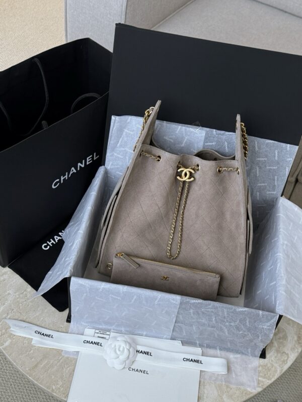 God Factory Chanel Bags Code 10440 25K Hobo Grey Medium Size 40x30x15cm