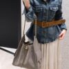 God Factory Chanel Bags Code 10440 25K Hobo Grey Medium Size 40x30x15cm