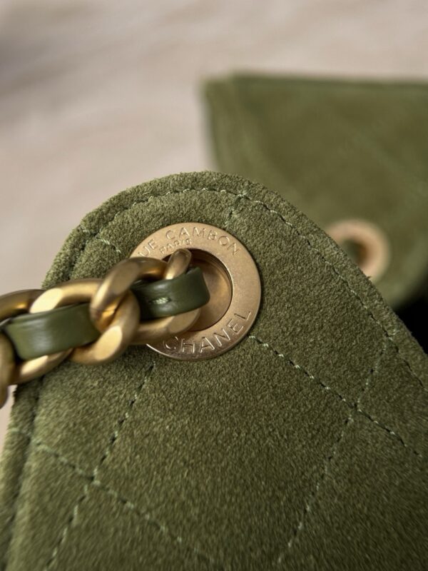 God Factory Chanel Bags Code 10449 25K Hobo Green Small Size 30x26x14cm