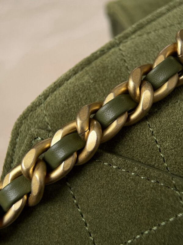 God Factory Chanel Bags Code 10449 25K Hobo Green Small Size 30x26x14cm